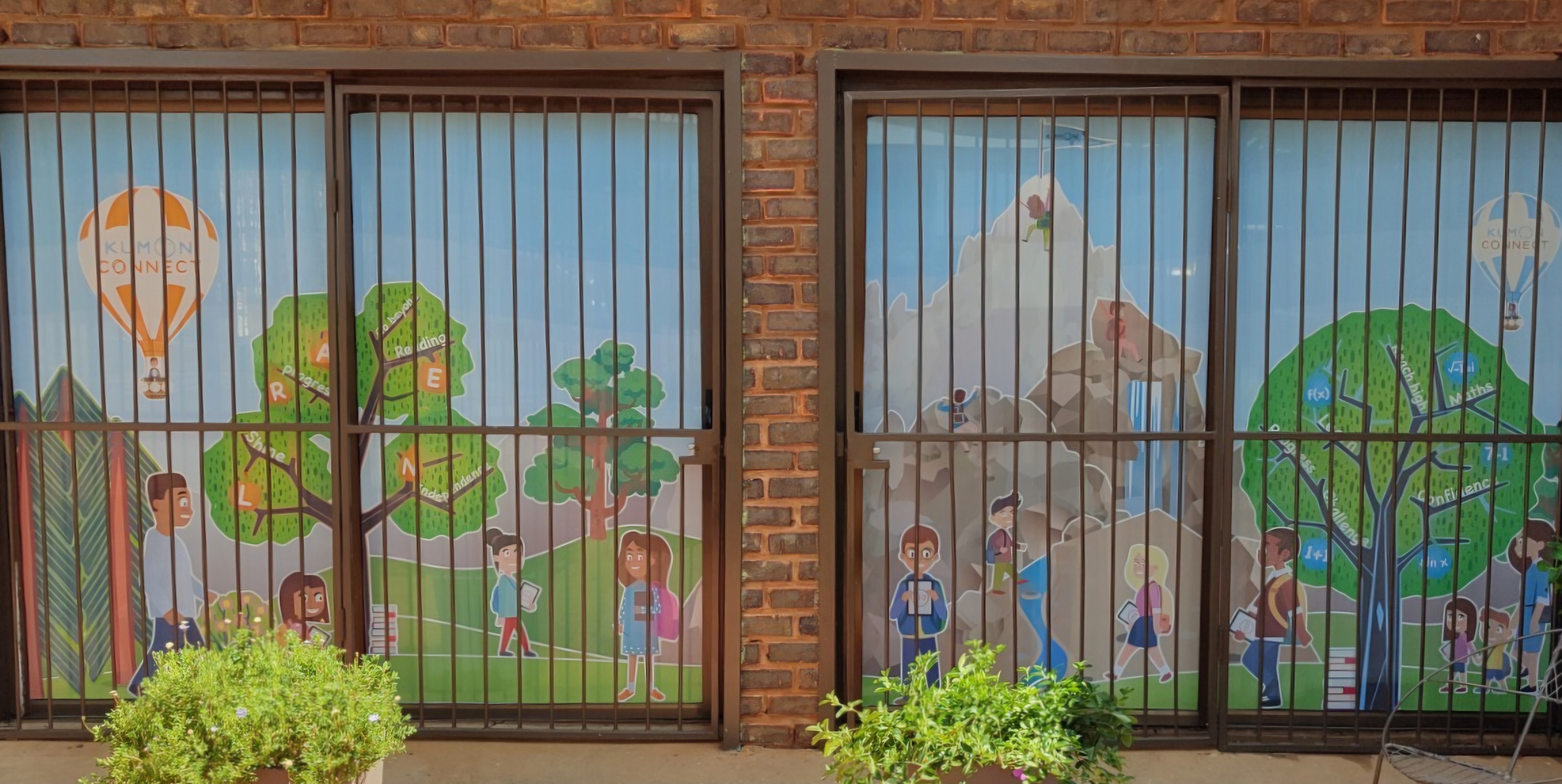 Kumon Connect full window graphics and signage installation